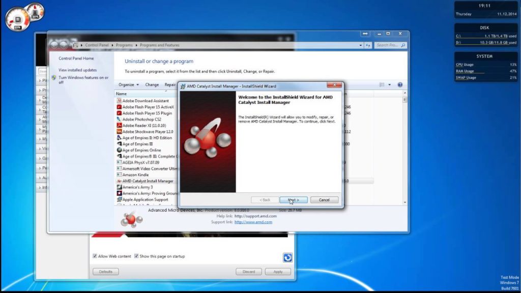 Не устанавливается catalyst control center windows 7